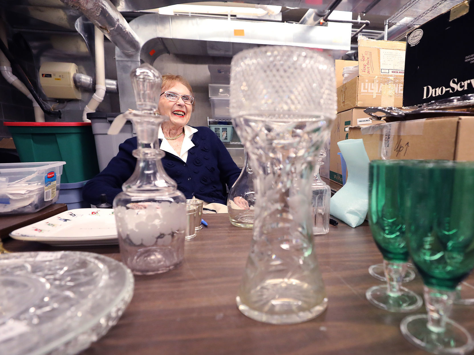 Marge Davenport volunteering